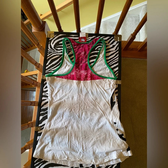 Sanrio Vintage Hot Topic Hello Kitty Pajama set RARE rainbow stitching lace tank - Picture 16 of 16